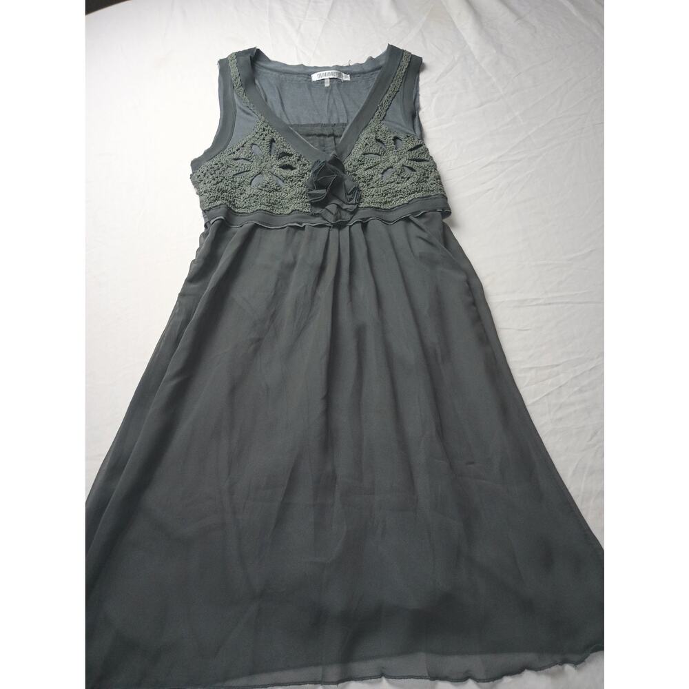 Whimsygoth Tunic Blouse Top Crochet Gray Dark Fairy‎ Witchy Goth Punk Small